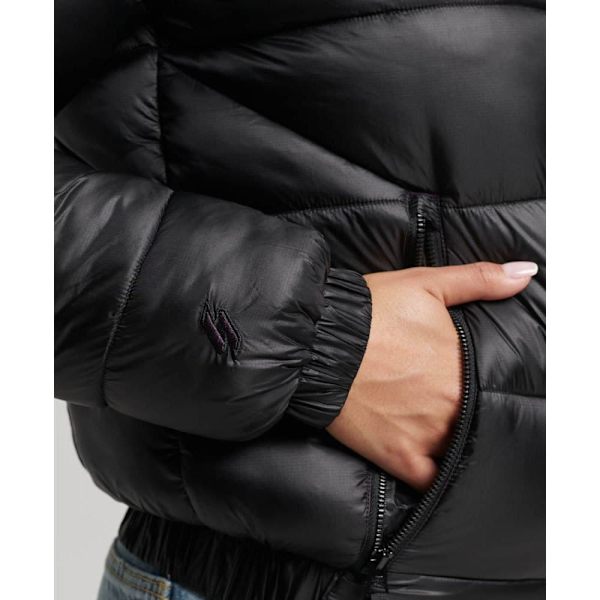 Superdry Puffer Jakke Sports Sort M Kvinde