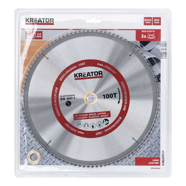 Kreator Træcirkelsavskive 305x30x3.0 Mm 100t Søvfarvet