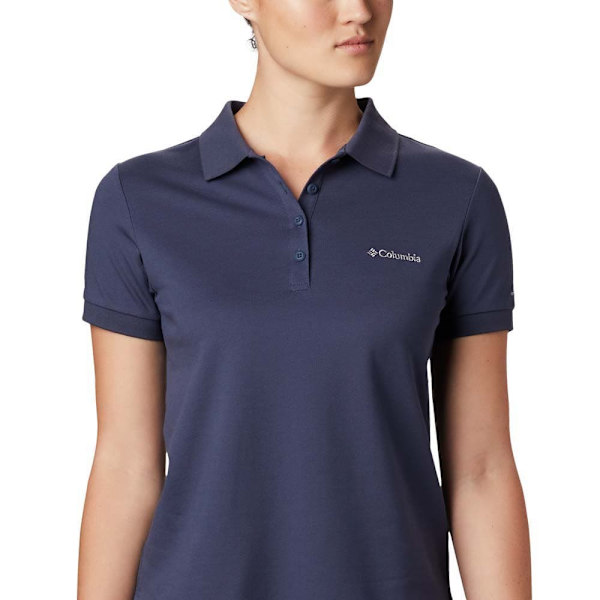 Columbia Lyhythihainen Poolo Lakeside Trail™ Solid Pique Sininen L Nainen