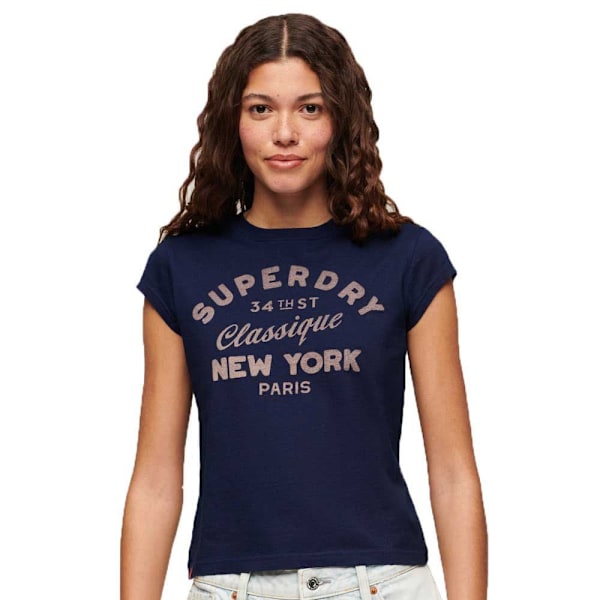 Superdry Indigo Workwear Cap Lyhythihainen T-paita Sininen L Nainen