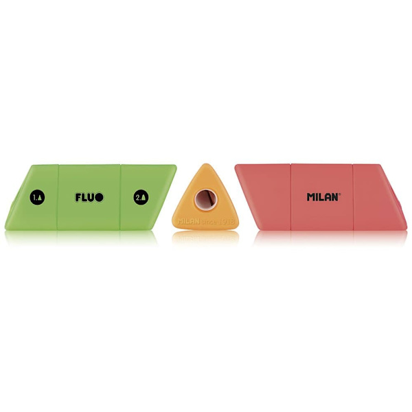 Milan Udstillingsboks 12 Slide Fluo Slide Fluo Blyantspidsere Gylden