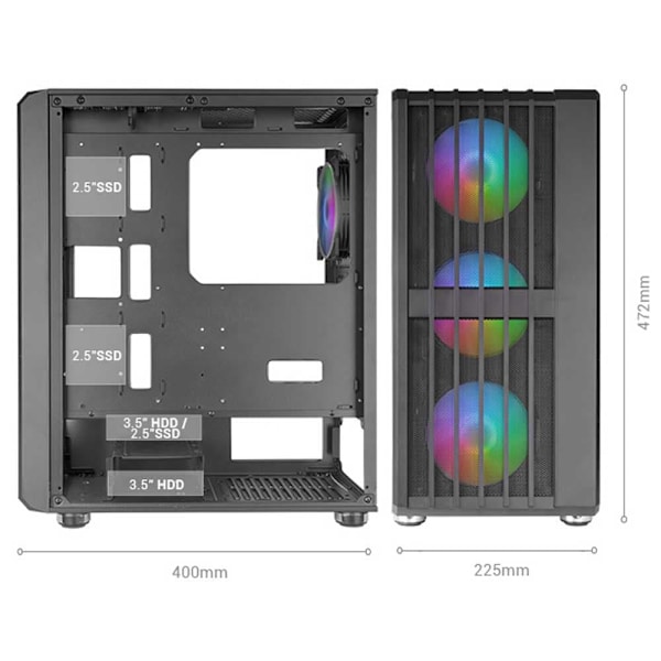 Mars Gaming Mcvault Argb Pc-tornfodral