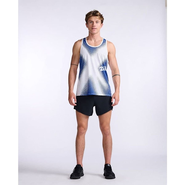 2xu Ærmeløs T-shirt Light Speed Singlet Blå L Mand