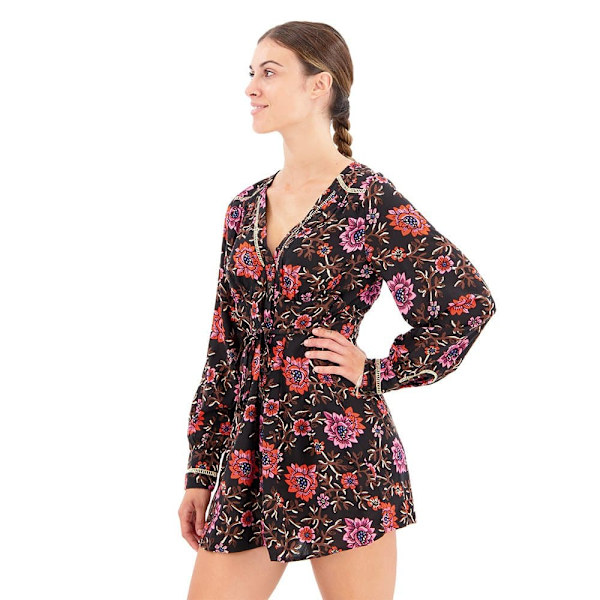 Superdry Långärmad Kort Klänning Printed V Tea Flerfärgad XL Kvinna