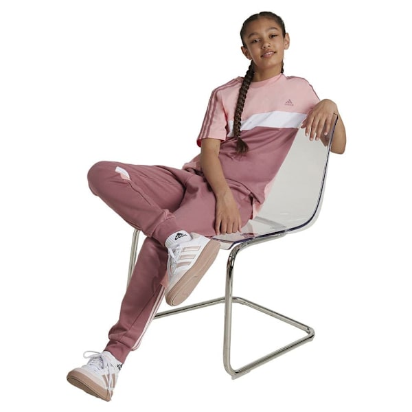 Adidas Tiberio 3 Stripes Colorblock Fleece Joggers Rosa 11-12 Years Pojke