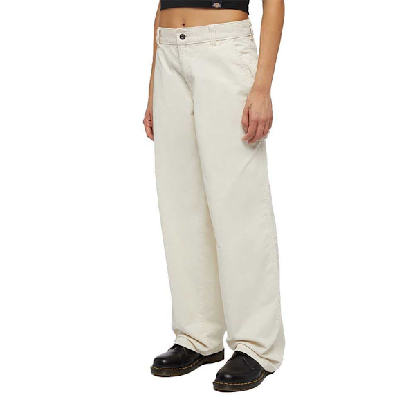 Dickies Corduroy Carpenter Byxor Vit,Grå 28 / Regular Kvinna