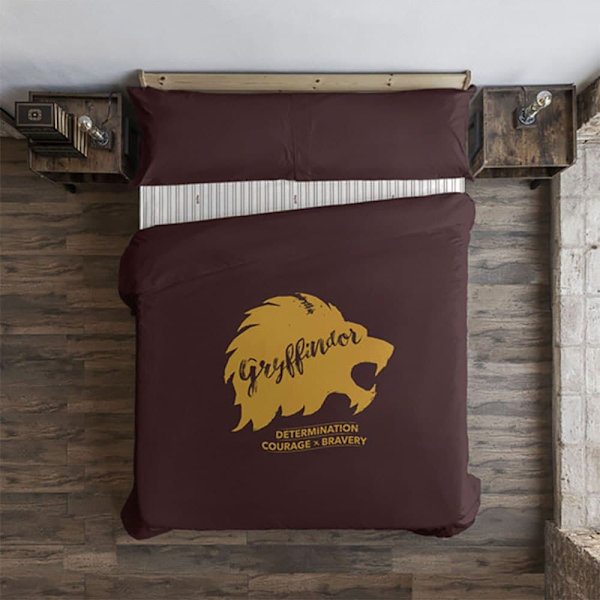 Play Fabrics Dynetæppe Med Knapper Gryffindor-værdier Til Seng På 105 180x220 Cm