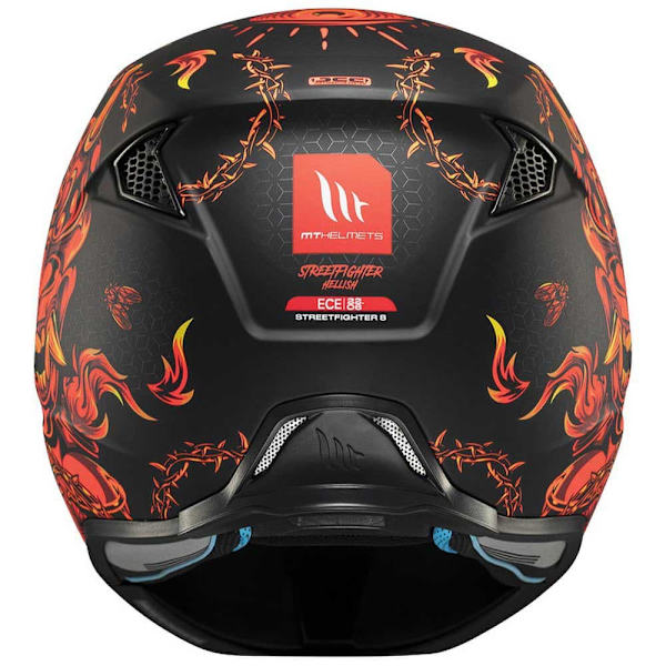 Mt Helmets Streetfighter Sv Hellish Modulär Hjälm Orange,Svart M