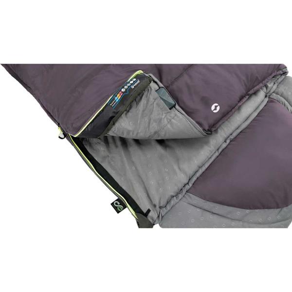 Outwell Sovsäck Contour Grå Long / Left Zipper