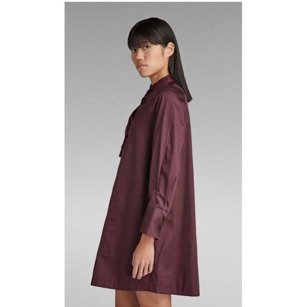 G-star Langærmet Kort Kjole Tunic Rød M Kvinde