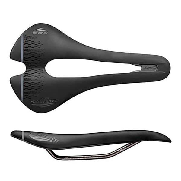 Selle San Marco Smal Sadel Aspide Short Open-fit Racing Sort 132 mm