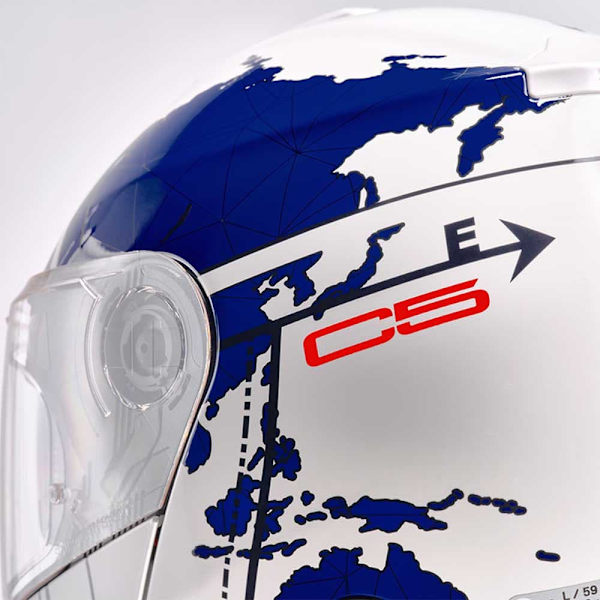 Schuberth C5 Globe Modulær Hjelm Blå 3XL
