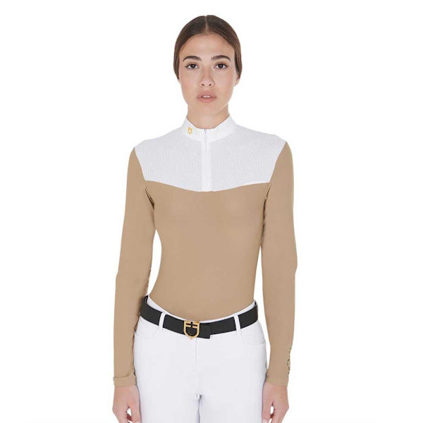 Equestro Mesh Pikétröja Med Lång ärm  XL