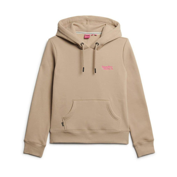 Superdry Essential Logo Huvtröja Beige S Kvinna