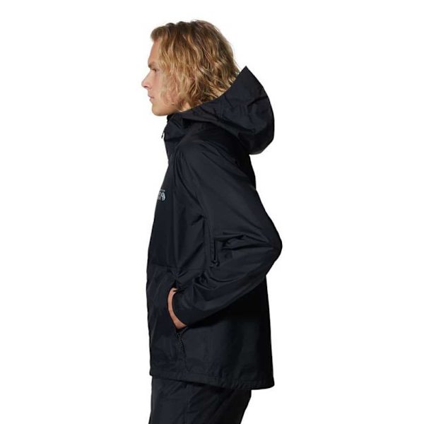 Mountain Hardwear Regnjakke Med Fuld Lynlås Threshold™ Sort L Mand