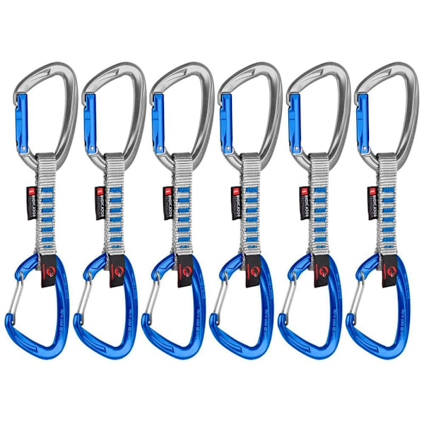 Mammut Snabb Ritning Crag Keylock Wire Indicator 6 Enheter Blå 10 cm