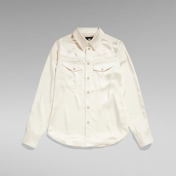 G-star D24229-d414 Pitkähihainen Kauluspaita Beige XS Nainen