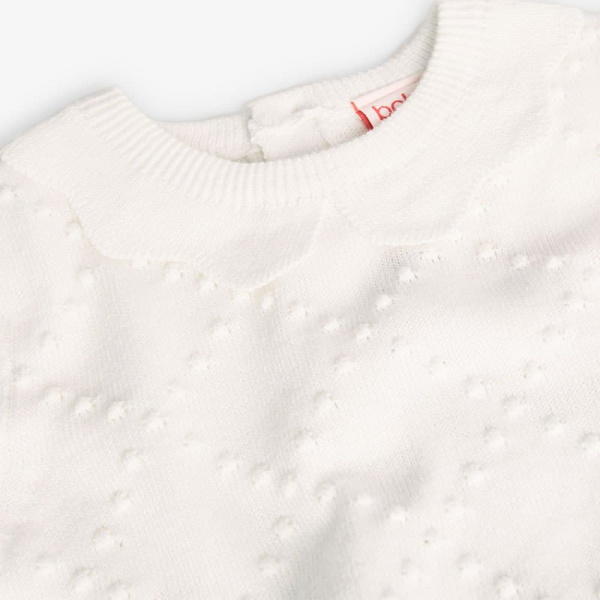Boboli Knitwear Combined Klänning Vit,Grå 7 Years