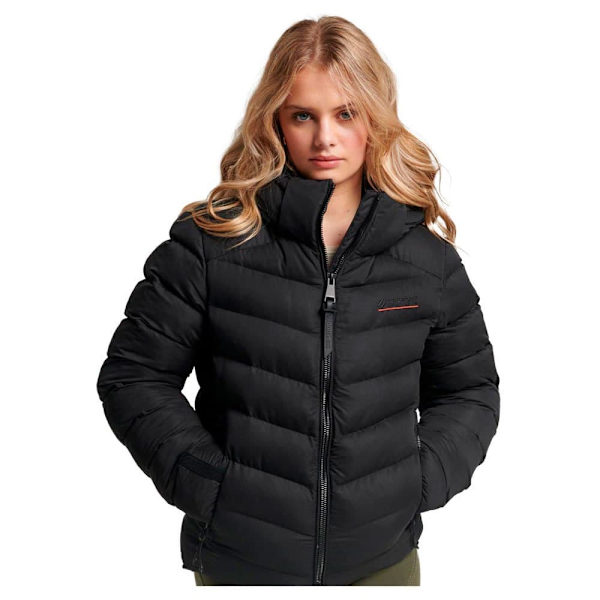 Superdry Vadderad Jacka Microfibre Svart S Kvinna