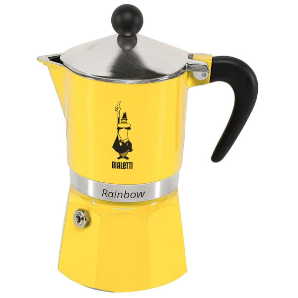 Bialetti Kopper Kaffemaskine Rainbow 3 Gul