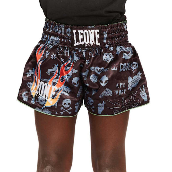 Leone1947 Thaibox Trunks Flames Flerfärgad XL Pojke