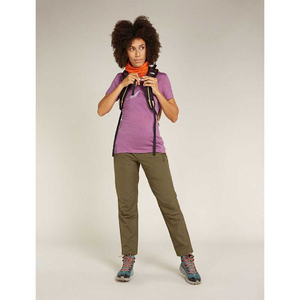 Icebreaker Merino 150 Tech Lite South Constellation T-shirt Med Korte ærmer Lilla S Kvinde