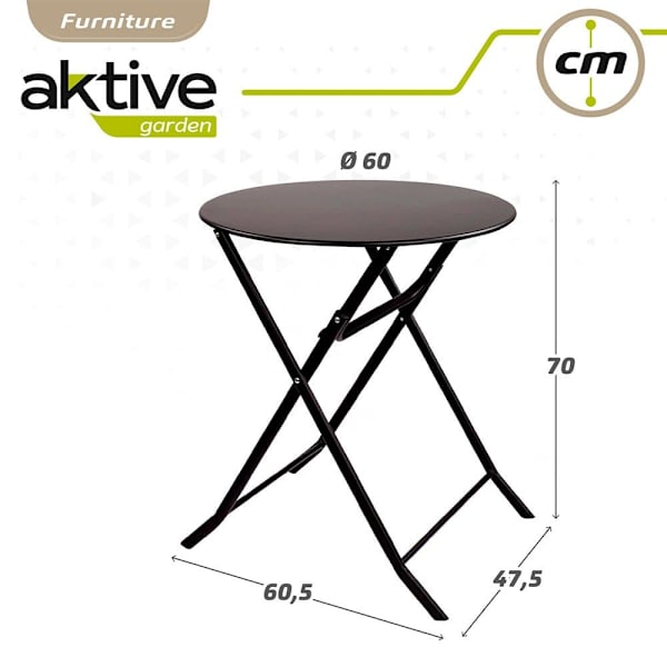 Aktive Bord Redonda 60x70 Cm Sort