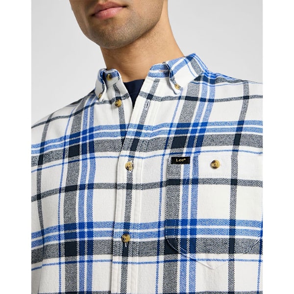 Lee Riveted Skjorte Med Lange ærmer Hvid 2XL Mand