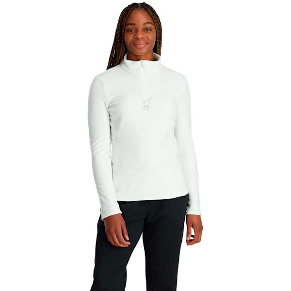 Spyder Halv Blixtlåsfleece Shimmer Bug Vit S Kvinna