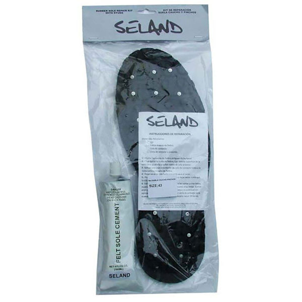 Seland Bred Gummiydersål Med Nitter Sort EU 41 Mand