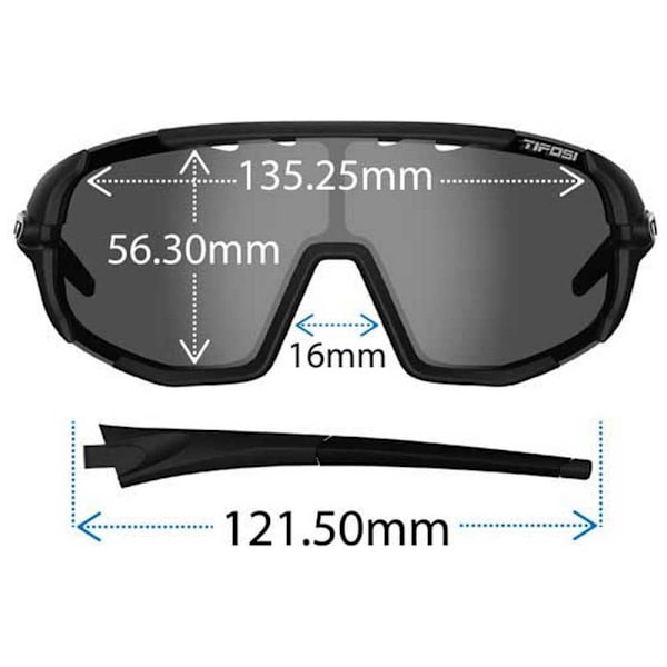 Tifosi Udskiftelige Solbriller Sledge Hvid,Sort Smoke/CAT3 + AC Red/CAT2 + Clear/CAT0
