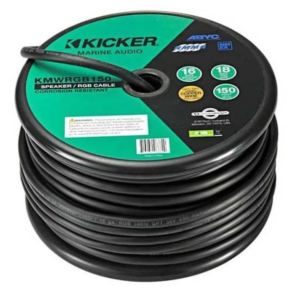 Kicker Marinehøjttaler/rgb-ledning 50 M Sort
