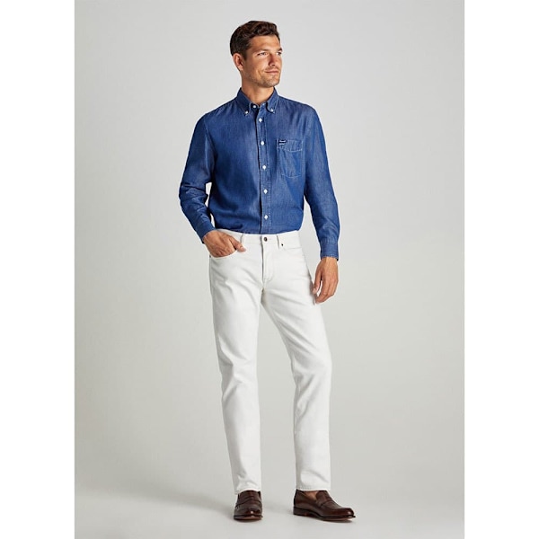 FaÇonnable Lang ærmet Skjorte Clb Bd Spw Chbry Blå 2XL Mand