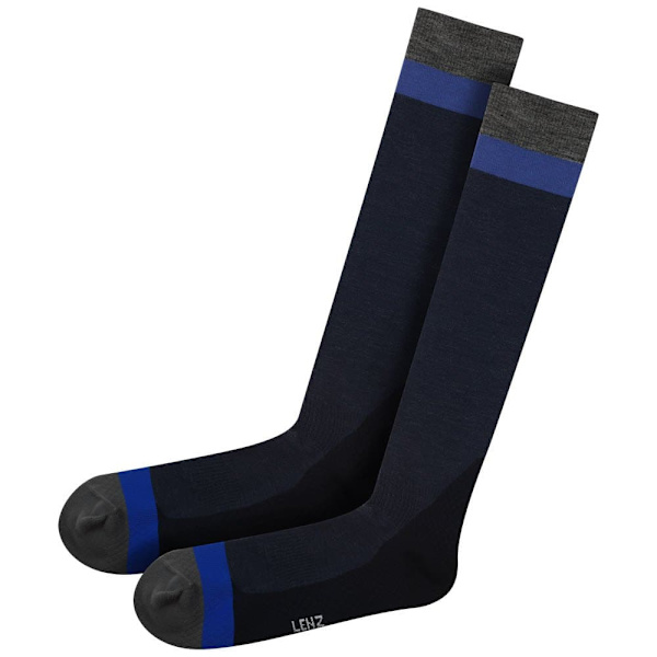 Lenz Pitkät Sukat Merino Compression 1 Sininen EU 42-44 Mies