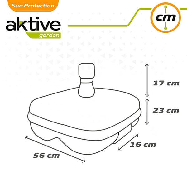 Aktive Perusaurinkovarjo 57x56x40 Cm-42kg Musta