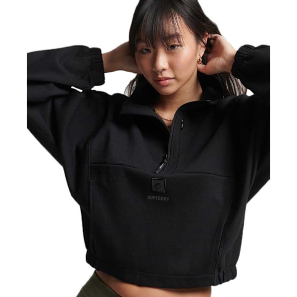 Superdry Tröja Med Halv Dragkedja Code Tech Batwing Svart XL Kvinna