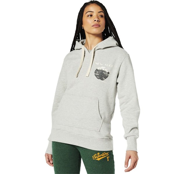 Superdry Luvtröja Vintage Crossing Lines Grå L Kvinna