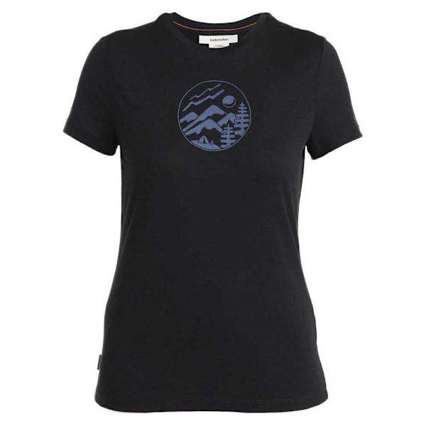 Icebreaker Merino 150 Tech Lite Iii Camping Circle Lyhythihainen T-paita Musta M Nainen