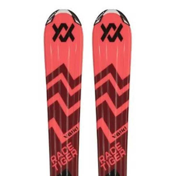 Volkl Racetiger+4.5 Vmotion Alpint Skidpaket För Juniorer Röd 90