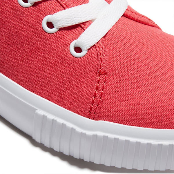 Timberland Skyla Bay Canvas Oxford Skor Röd EU 37 1/2 Kvinna