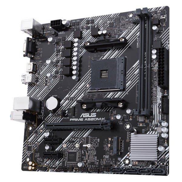 Asus Bundkort Am4 Prime A520m-k Sort