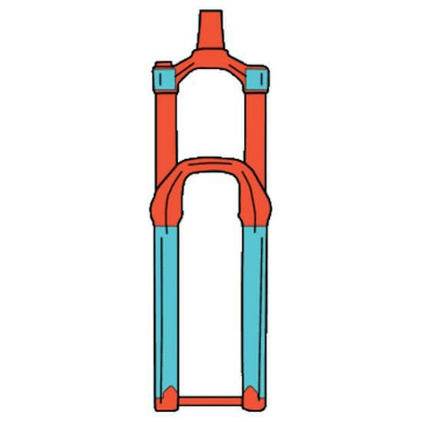 Ridewrap Fork Frame Guard Stickers Kit Mtb Rød
