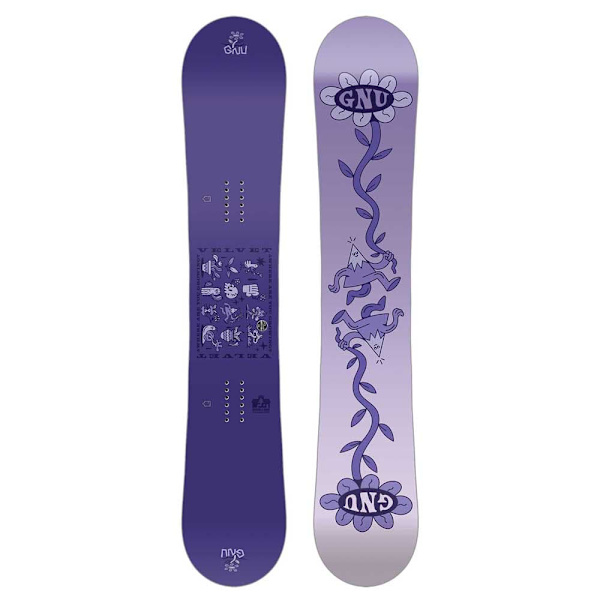 Gnu Velvet Snowboard Lilla 153