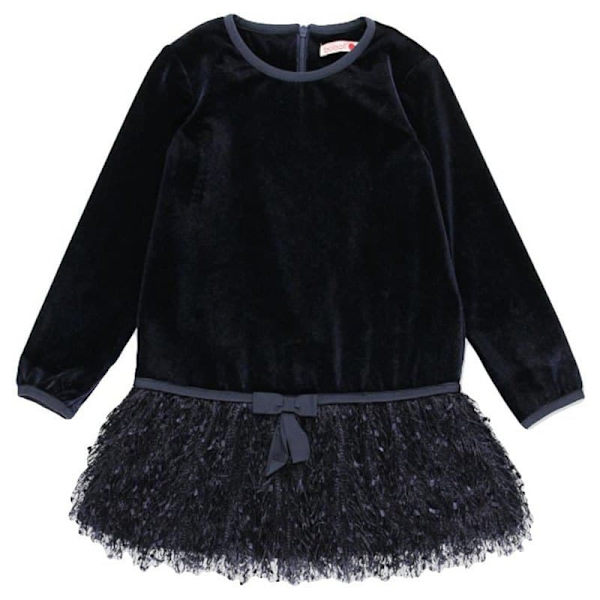 Boboli Velour With Fringes Klänning Blå 8 Years Flicka