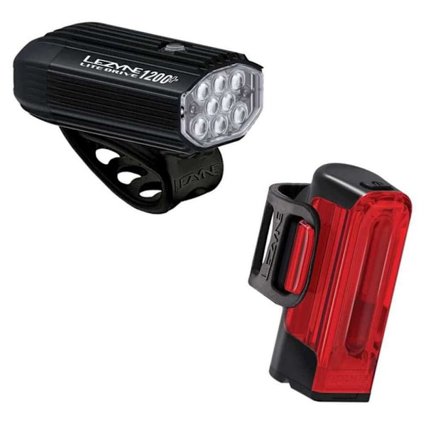 Lezyne Ljus Uppsättning Lite Drive 1200+/drive Pro 400+ Röd 1200 / 400 Lumens