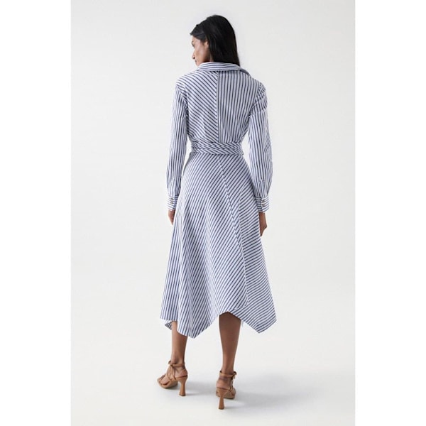 Salsa Jeans Klänning Striped Asymmetric Midi Flerfärgad XS Kvinna