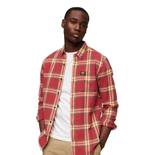 Superdry Pitkähihainen Paita Cotton Lumberjack Punainen M Mies