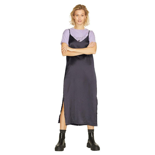 Jack & Jones Lang Kjole Uden ærmer Cleo Satin Sort XL Kvinde