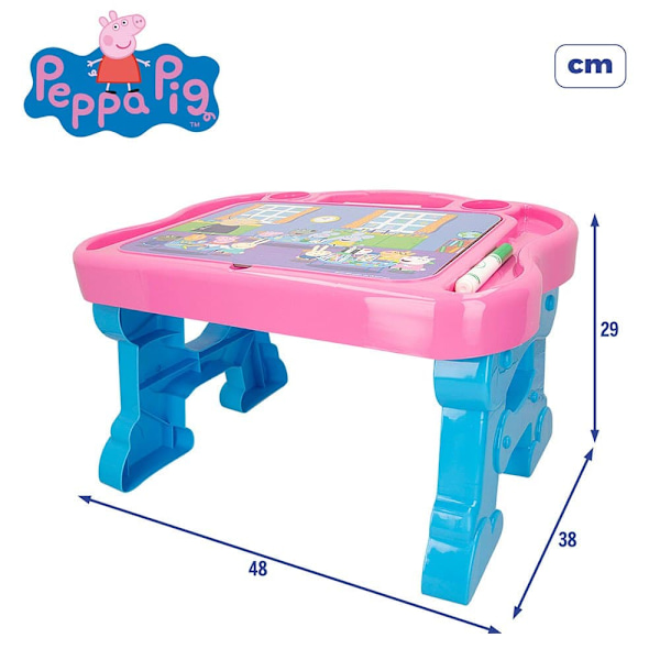 Color Baby Picer Super Educational Desktop Med Tilbehør Peppa Pig 30x48x38 Cm Flerfarvet