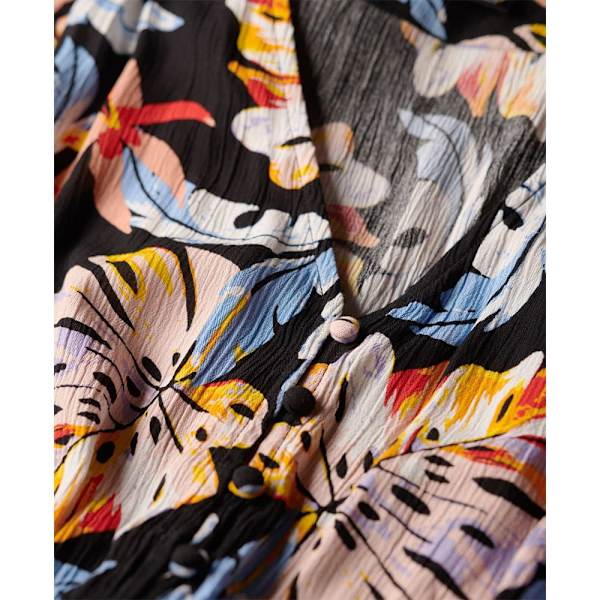 Superdry Beach Playsuit Lyhythihainen Lyhyt Mekko Monivärinen XS Nainen